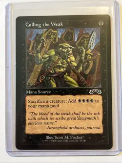 MTG Magic the Gathering Card LP - Culling The Weak - Image 1