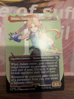 Final Fantasy Zidane Tantalus Thief Borderless Card 405 Magic the Gathering - Image 1