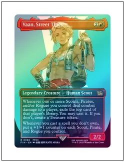 1x Vaan, Street Thief, Foil, Borderless Art, Final Fantasy, MTG NM - Image 1