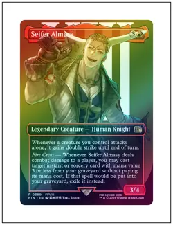 1x Seifer Almasy, Foil, Borderless Art, Final Fantasy, MTG NM - Image 1