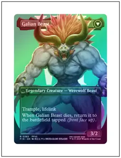 1x Vincent Valentine, Foil, Borderless Art, Final Fantasy, MTG NM - Image 2