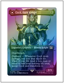 1x Cecil, Dark Knight, Foil, Borderless Art, Final Fantasy, MTG NM - Image 1