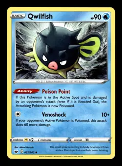 Pokemon TCG: Sword & Shield Base Set Trading Card - Qwilfish - 051/202 - Image 1
