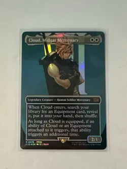 Cloud, Midgar Mercenary (Borderless) Final Fantasy MTG Foil MINT - Image 1