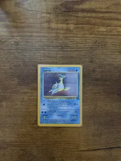 Pokemon TCG Lapras 10/62 Fossil Unlimited Holo Rare WOTC 1999 Vintage Near Mint! - Image 3