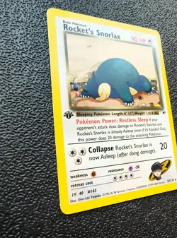 Pokemon Card Rocketâ€™s Snorlax 33/132 Gym Heroes 1st Edition Rare WOTC Near Mint - Image 4