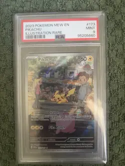 Pokemon Pikachu 151 Mew en Illustration Rare #173 PSA 9 - Image 1