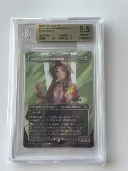 Aerith Gainsborough Borderless Surge Foil Final Fantasy Mtg BGS 9.5 - Image 1