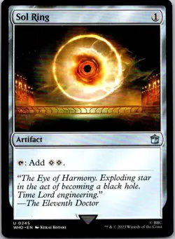 Magic the Gathering HP Sol Ring Doctor Who Commander MTG Free Shipping! - Image 1