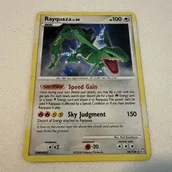2008 POKEMON DIAMOND & PEARL LEGENDS AWAKENED #14/146 RAYQUAZA HOLO - Image 1