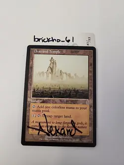 Signed MTG Deserted Temple Odyssey (320) Rob Alexander - Image 1
