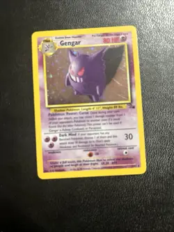 1999 Pokemon TCG Fossil Gengar Holo 5/62 Vintage PokÃ©mon Unlimited LP/NM - Image 1