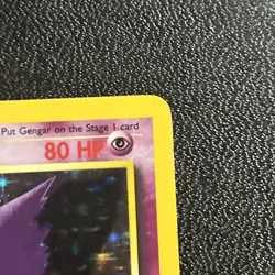 1999 Pokemon TCG Fossil Gengar Holo 5/62 Vintage PokÃ©mon Unlimited LP/NM - Image 3