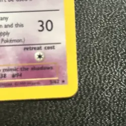1999 Pokemon TCG Fossil Gengar Holo 5/62 Vintage PokÃ©mon Unlimited LP/NM - Image 4