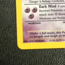 1999 Pokemon TCG Fossil Gengar Holo 5/62 Vintage PokÃ©mon Unlimited LP/NM - Image 5