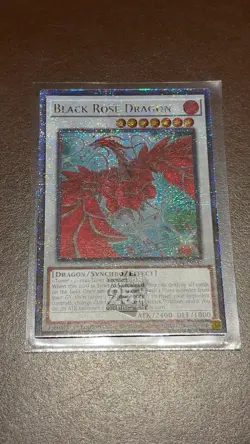 Black Rose Dragon (Alt Art) Yugioh RA04-EN057 Quarter Century Secret Rare QCR NM - Image 1
