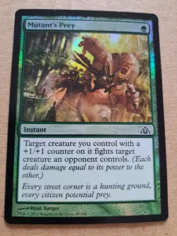 Mutant's Prey Foil MTG Magic the Gathering Card 045 NM Dragon's Maze - Image 1