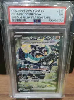 Pokemon Ogerpon EX Twilight Masquerade Cornerstone Mask #215 PSA 7 - Image 1
