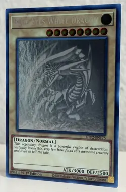 YuGiOh! Blue-Eyes White Dragon Ghost Rare GFP2-EN175 English 1st Edition NM - Image 2