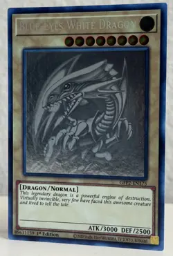 YuGiOh! Blue-Eyes White Dragon Ghost Rare GFP2-EN175 English 1st Edition NM - Image 3