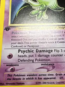 Celebi 3/64 Neo Revelation 1st Edition Rare Holo Pokemon Card 2000. NM - Image 9