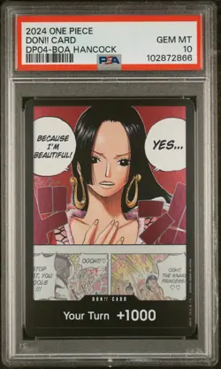 2024 ONE PIECE DOUBLE PACK VOLUME 4 BOA HANCOCK DON!! CARD PSA 10 - Image 1