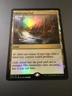 MTG Commander Legends Baldur's Gate #358 Reflecting Pool Foil NM - Image 1