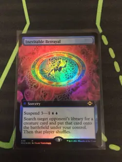 MTG Magic The Gathering Inevitable Betrayal Foil MH2 Rare Ext Art Blue Sorcery  - Image 1