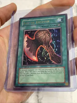 Axe of Despair MRL-002 Magic Ruler 1st Edition MP/LP Vintage Yugioh! Card Holo - Image 1