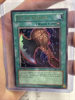 Axe of Despair MRL-002 Magic Ruler 1st Edition MP/LP Vintage Yugioh! Card Holo - Image 2