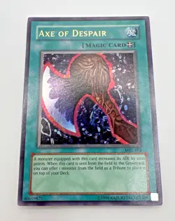 Axe of Despair MRL-002 Magic Ruler 1st Edition MP/LP Vintage Yugioh! Card Holo - Image 1