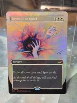 FOIL 0303 Beyond the Quiet SURREAL SPACE BORDERLESS Edge of Eternities MTG Card - Image 1