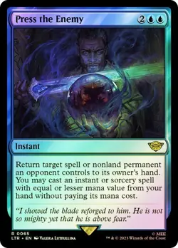 LTR Foil PRESS THE ENEMY 1x Rare Lord of the Rings MTG NM - Image 1