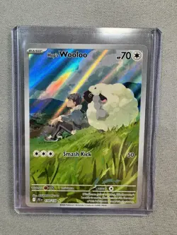 2025 POKEMON JOURNEY TOGETHER HOP'S WOOLOO 170/159 (IR) ILLUSTRATION RARE MINT - Image 1