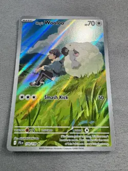 2025 POKEMON JOURNEY TOGETHER HOP'S WOOLOO 170/159 (IR) ILLUSTRATION RARE MINT - Image 3