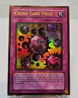 Crush Card Virus GLD1-EN038 Gold Rare Limited Edition Yugioh 6204 - Image 1