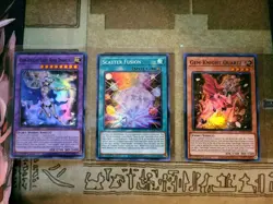 YUGIOH GEM-KNIGHT QUARTZ + GEM-KNIGHT LADY ROSE DIAMOND + SCATTER FUSION POTE NM - Image 2
