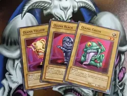 3x Yu-Gi-Oh! Ojama Collection Trio Cards Yellow Black Green Unlimited - Image 1