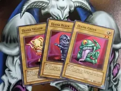 3x Yu-Gi-Oh! Ojama Collection Trio Cards Yellow Black Green Unlimited - Image 2