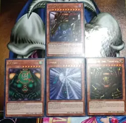 4 Card Set Gate Guardian + Suijin + Kazejin + Sanga of the Thunder MAZE Yu-Gi-Oh - Image 1