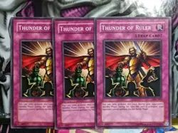 Yu-Gi-Oh! 3x Thunder of Ruler MFC-042 Unlimited Common - Image 1