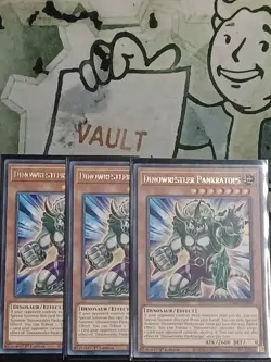 Yu-Gi-Oh! TCG 3x Dinowrestler Pankratops Ancient Guardians ANGU-EN046 1st Editio - Image 1