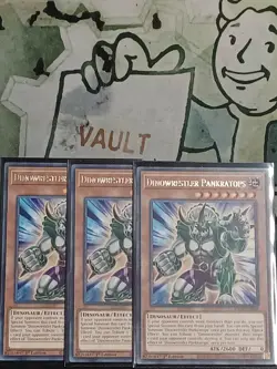 Yu-Gi-Oh! TCG 3x Dinowrestler Pankratops Ancient Guardians ANGU-EN046 1st Editio - Image 2
