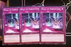 Yu-gi-oh! TCG 3x Wall of Disruption SBC1-ENI33 x3 COMMON YUGIOH! NM - Image 1