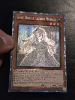 Yu-Gi-Oh! PRISMATIC COLLECTOR'S RARE (PCR) GHOST BELLE & HAUNTED MANSION 1ST NM - Image 2