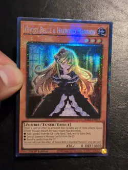 Yu-Gi-Oh! PRISMATIC COLLECTOR'S RARE (PCR) GHOST BELLE & HAUNTED MANSION 1ST NM - Image 3