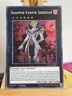 Dhampire Vampire Sheridan DASA-EN007 Secret Rare German NM YUGIOH - Image 1