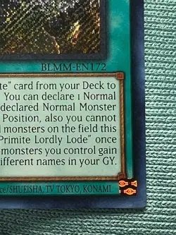 Yugioh! Primite Lordly Lode BLMM-EN172 Battles of Legend: Monster Mayhem S. Rare - Image 3