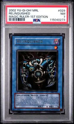 2002 Yu-Gi-Oh! Relinquished Magic Ruler MRL 1st Edition Ultra Rare PSA 7 - Image 3