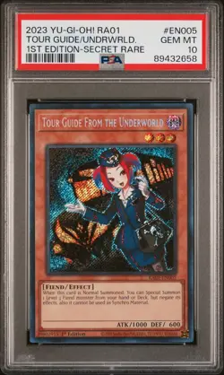2023 YU-GI-OH! RA01-25TH ANV RARITY COLL TOUR GUIDE FROM THE UNDERWORLD PSA 10 - Image 1